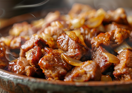 Мясо как из сковородного рая — сочное внутри и с хрустом снаружи: вот где магия