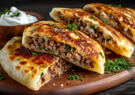 Вместо возни с тестом — лаваш и фарш. Хрустящие мясные дольки с соком внутри готовы за четверть часа