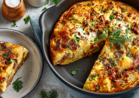 Вкуснее пиццы: смешиваю фарш с картошкой и заливаю яйцом — горячее на ужин, не бьет по бюджету