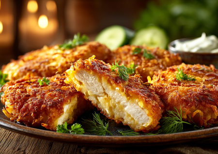 На ужин готовлю два в одном. Курица в картофельной соломке — вкуснее и нежнее отбивных