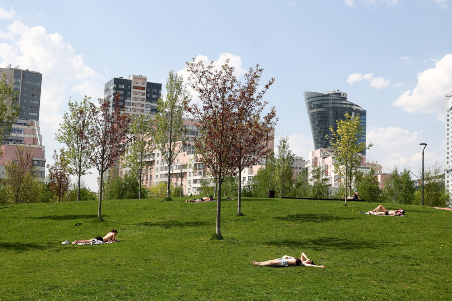 Жаркая погода в Москве