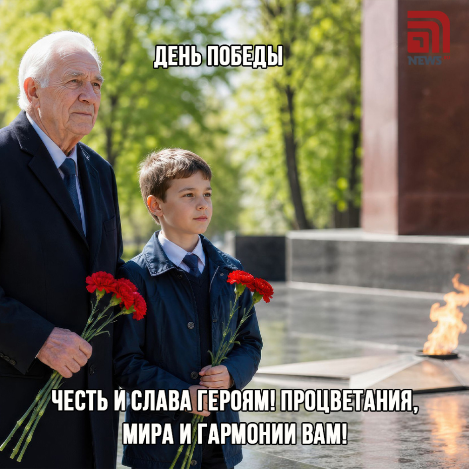 Поздравить близких с 9 Мая картинкой