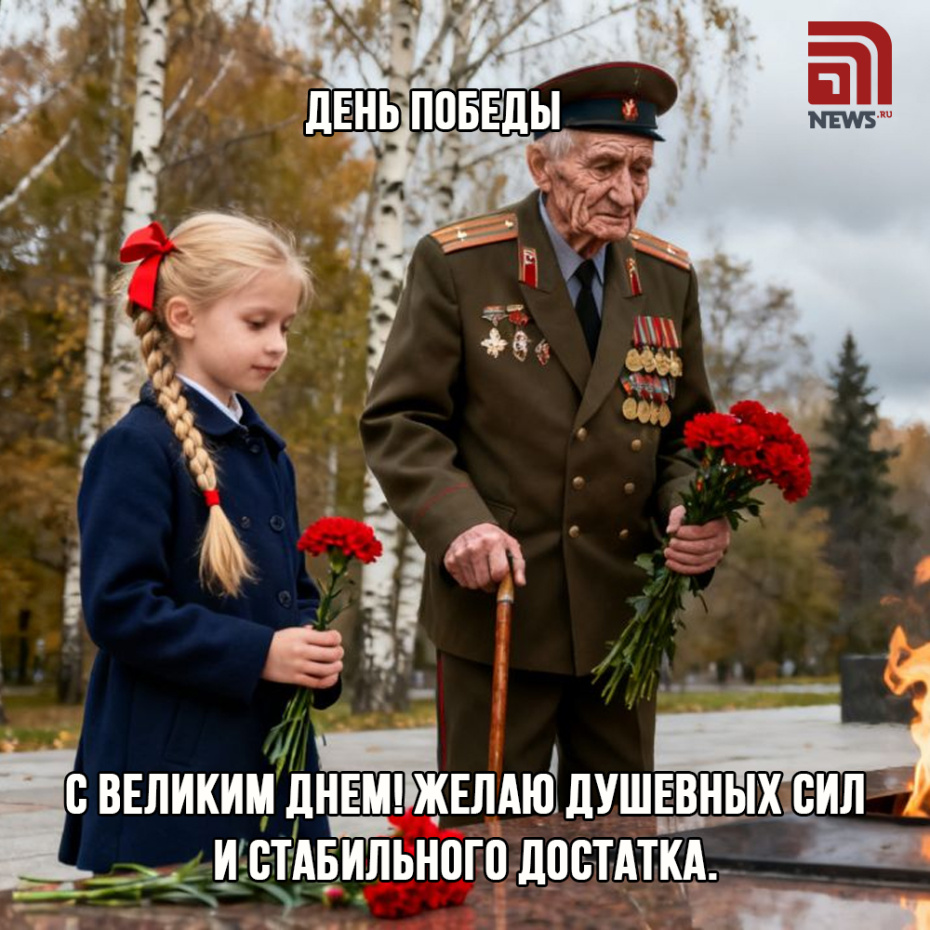Поздравить коллег с Днем Победы открыткой