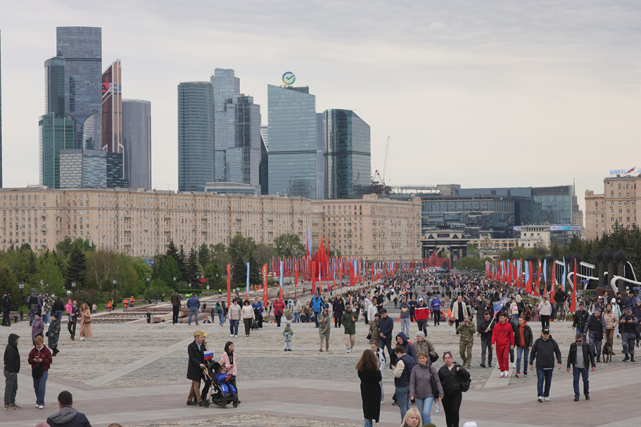 Празднование Дня Победы на Поклонной горе в Москве