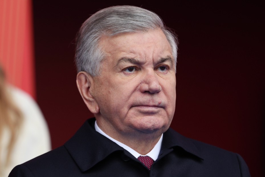 Президент Узбекистана Шавкат Мирзиеев на Красной площади в Москве на военном параде в честь 81-й годовщины победы в Великой Отечественной войне