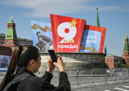 На Красной площади завершают приготовления к параду Победы