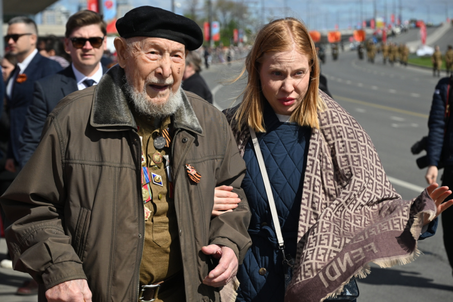 Ветеран ВОВ на параде Победы в Казани, посвященном 81-летию Победы в Великой Отечественной войне