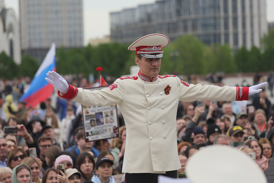 Празднование Дня Победы на Поклонной горе в Москве