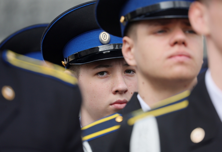 Церемония приведения к торжественным клятвам кадет и юнармейцев ФСО РФ