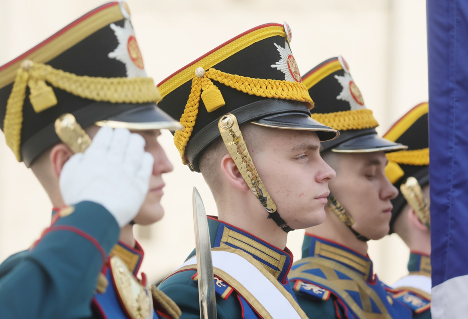 Церемония приведения к торжественным клятвам кадет и юнармейцев ФСО РФ