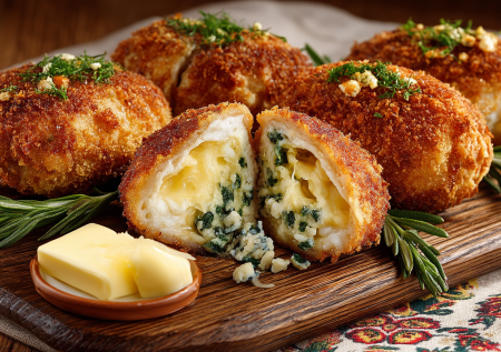 Беру обычный куриный фарш и готовлю вкуснятину: что-то между котлетами по-киевски и зразами