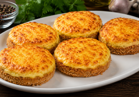 Куриные котлетки с сырной шапочкой: такие простые продукты, но этот шедевр можно даже на праздник подать