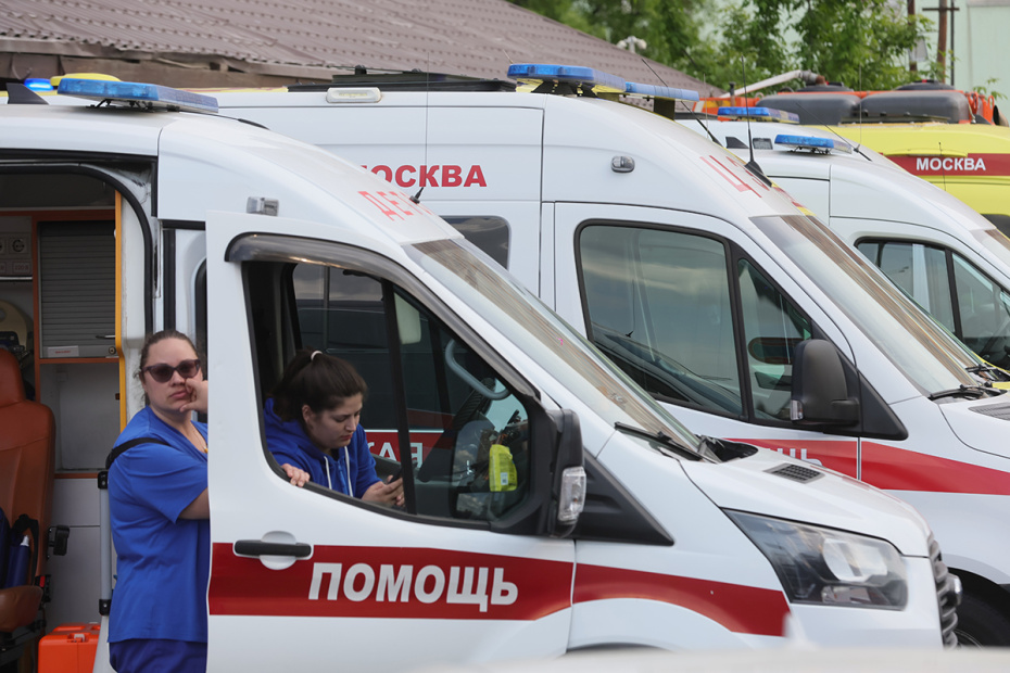 Пожар на стройплощадке на востоке Москвы