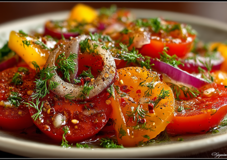 Закуска «Вкус июля» из помидоров, специй и меда: готовится проще некуда, а съедается мгновенно
