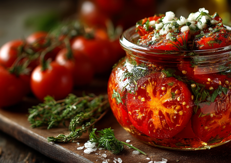 Квашеные помидоры с чесноком и зеленью: сочные, упругие и очень вкусные — под шашлык и на закуску