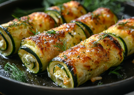 Кабачковые рулетики с творогом и чесноком: сочные, ароматные и очень вкусные — на завтрак и ужин