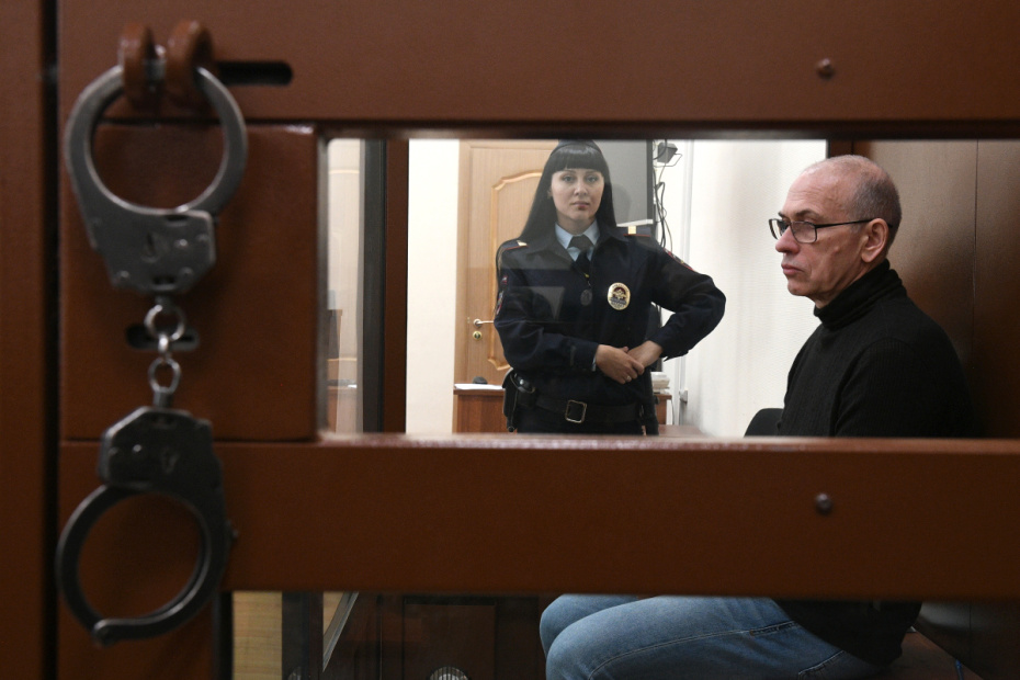 Экс-министр финансов Московской области Алексей Кузнецов, обвиняемый в хищении более 11 миллиардов рублей, на заседании Басманного суда города Москвы, 2019 год