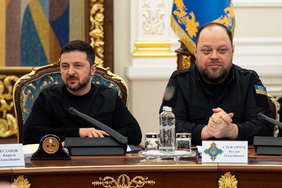 Владимир Зеленский и председатель Верховной рады Украины Руслан Стефанчук
