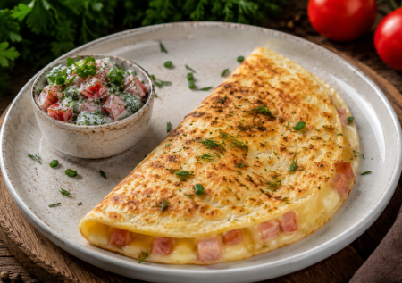 В яйца окунаю лаваш и переворачиваю: вкуснятина из 4 ингредиентов на сковороде. Заменит ужин