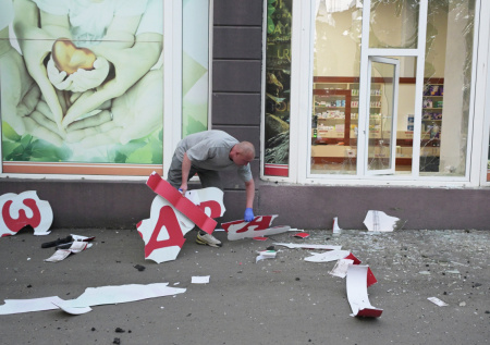 Беспилотник взорвался в центре Луганска