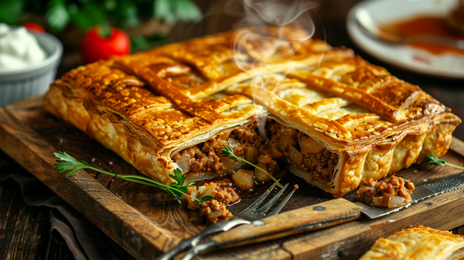 Быстрые пироги с мясом
