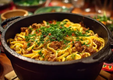 3 рецепта макарон в казане: татарский секрет сытости и вкуса
