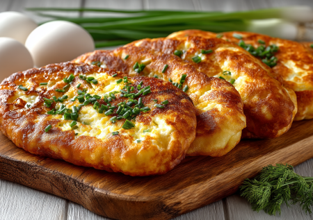 Пышечки с луком и яйцом: очень ленивые пирожки-пятиминутки — поднимаются на сковороде и не оседают
