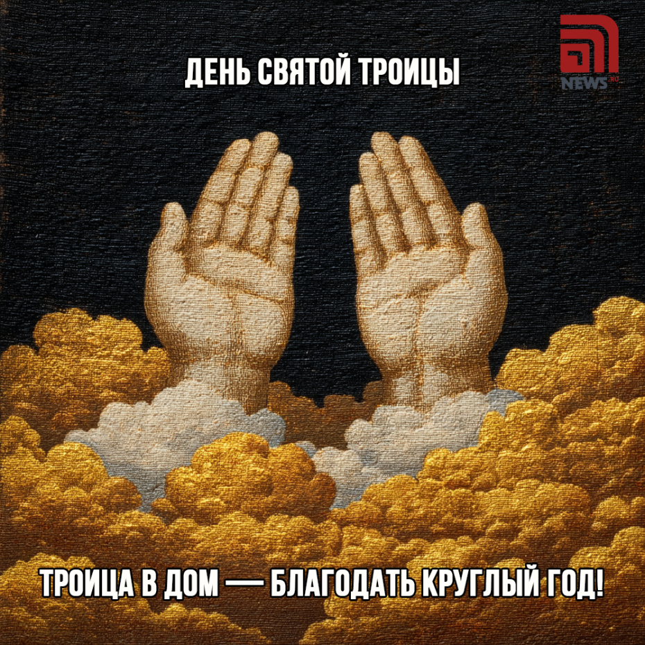 Поздравить близких с Троицей открыткой
