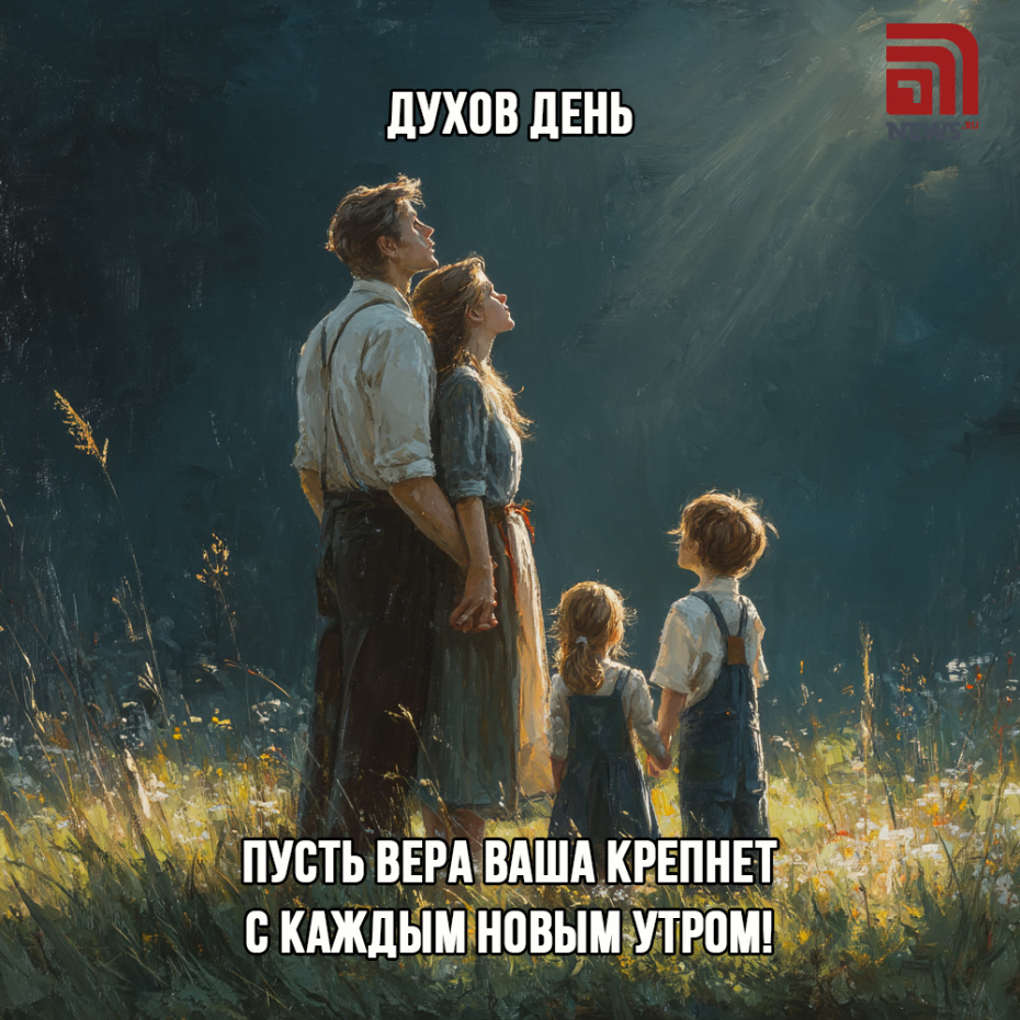 Поздравить близких с Духовым днем картинкой