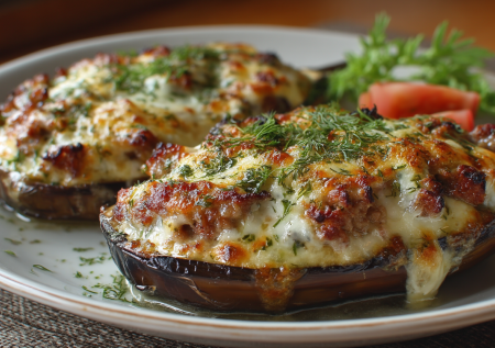Самые обожаемые мной баклажаны по-царски: мясная начинка под сырной шапкой — рецепт для праздничного стола