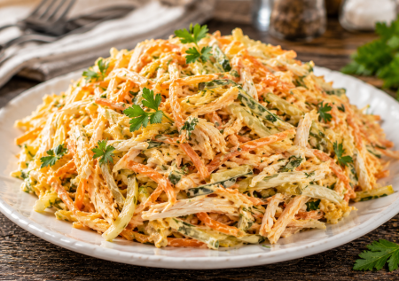 На все праздники готовлю «Лисичку»: простой и вкусный салат с курицей и корейской морковью