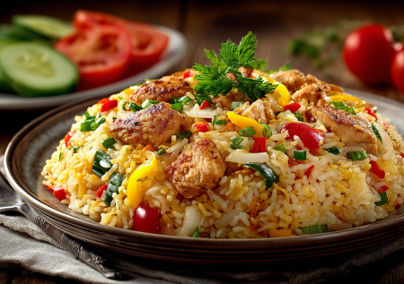 Этот рецепт риса такой вкусный: готовим с овощами и курицей — подаем на обед или ужин