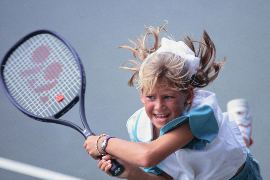 11-летняя Анна Курникова на Открытом чемпионате США по теннису, 1992 год