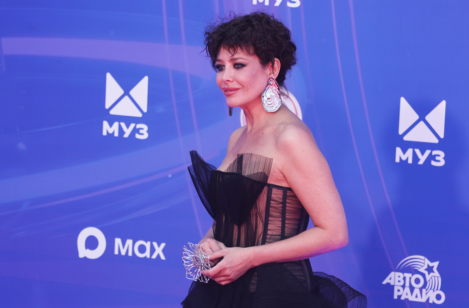 Актриса Екатерина Волкова перед началом церемонии вручения XXI премии МУЗ-ТВ на Live Арене»