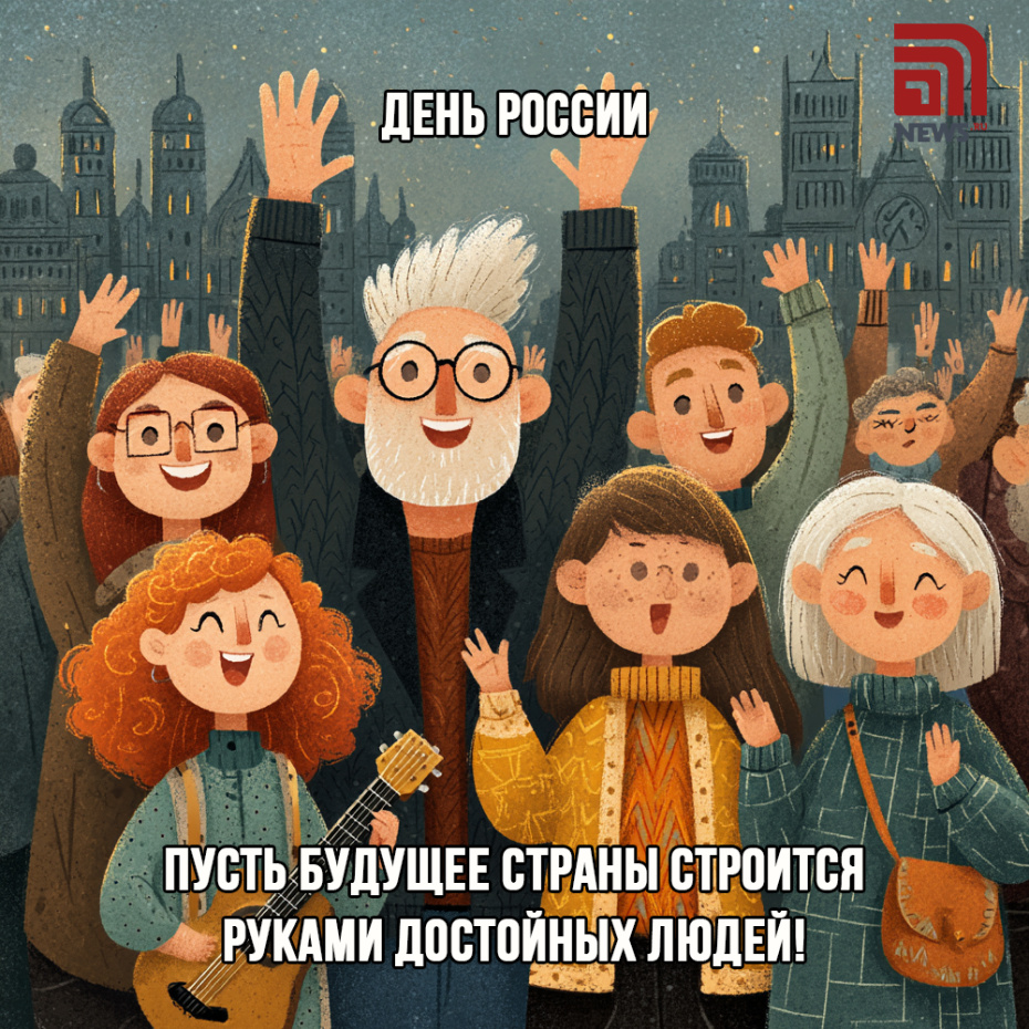 Скачать открытки ко Дню России бесплатно