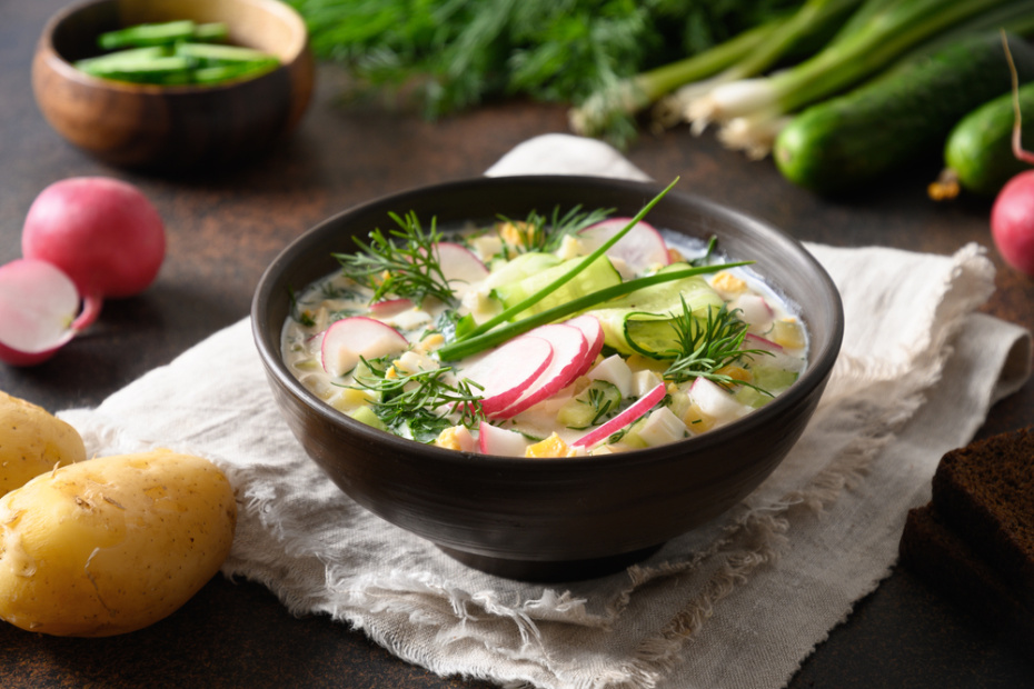 Классическая окрошка с квасом