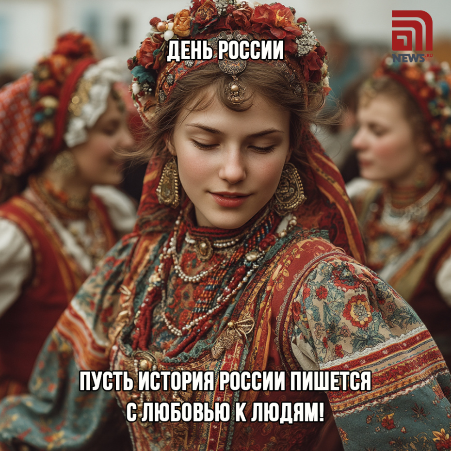 Поздравить близких с Днем России открыткой