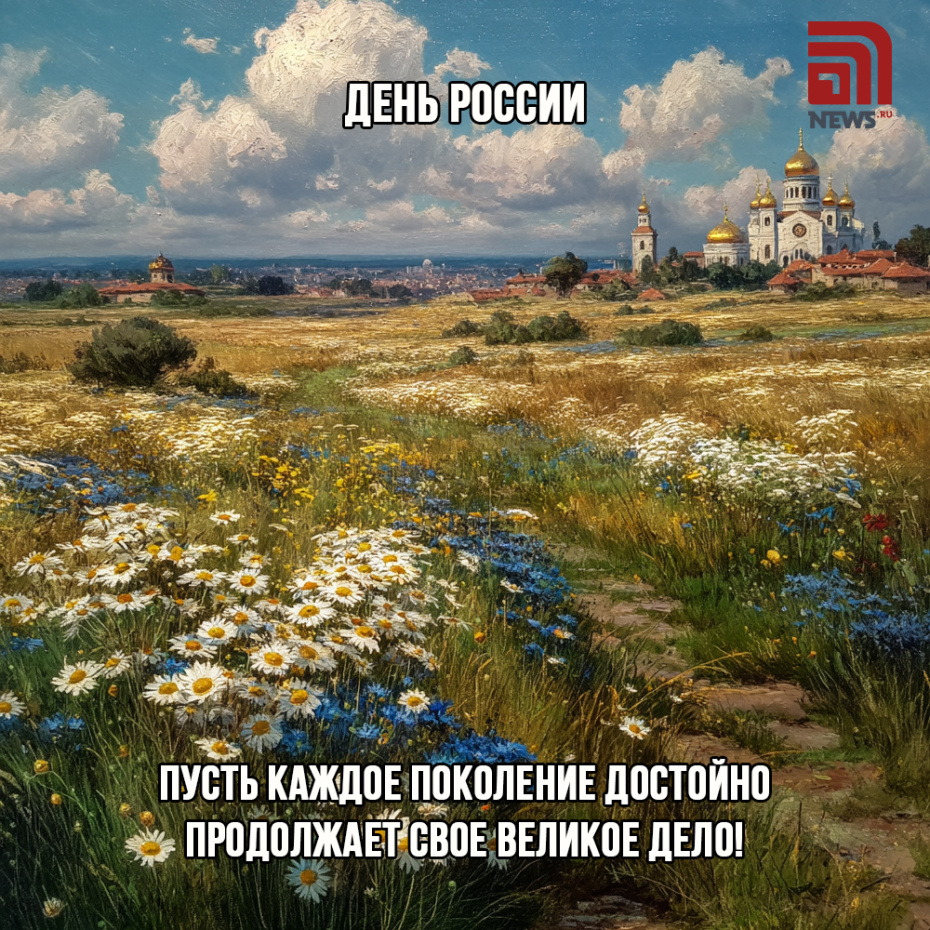 Поздравить родных с Днем России открыткой