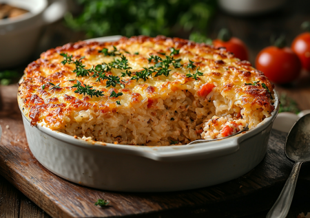 Эта запеканка с рисом на второй день только вкуснее: готовьте с запасом, семья будет в восторге