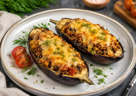 Лодочки «Летний хит»: баклажаны с мясом и сыром сочнее котлет и красивее запеканки. Простой ужин, который выглядит по-ресторанному