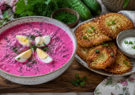 Шикарный летний обед: белорусский холодник и драники — простые продукты, а вкус на миллион
