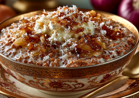 Вместо скучной гречки — «Птичье молоко» с сыром и луком: и на гарнир, и в пост, и просто так
