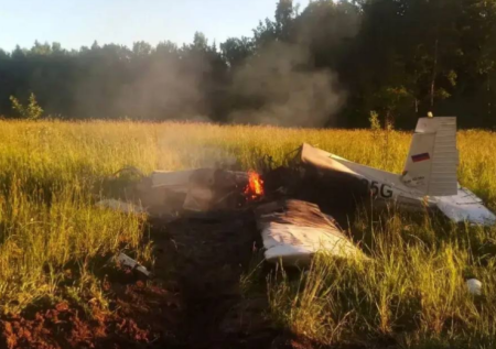 В Подмосковье ликвидировали пожар на месте крушения самолета