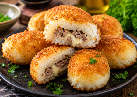 Пирожки в рисе без муки: хрустящие, вкусные и необычные. Легко формируются пищевой пленкой