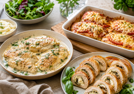 3 простых и вкусных рецепта из куриного филе — ужин за 20–30 минут