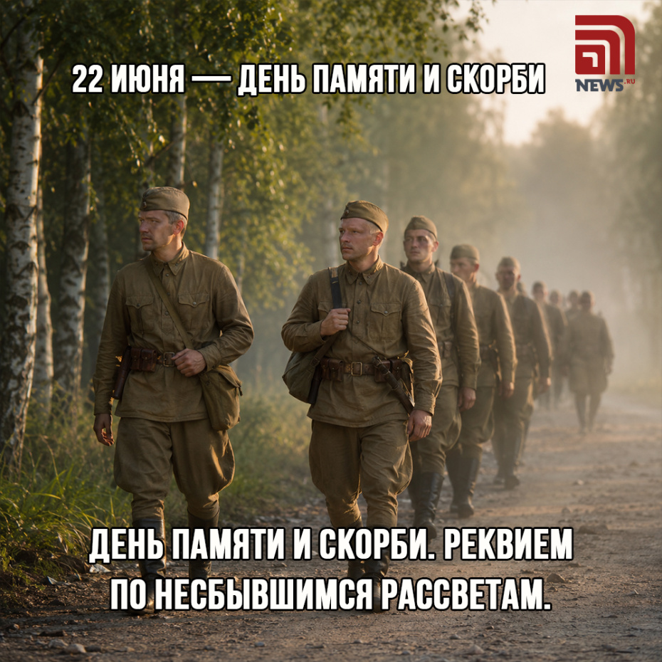 Открытка для поздравления близких с Днем памяти и скорби
