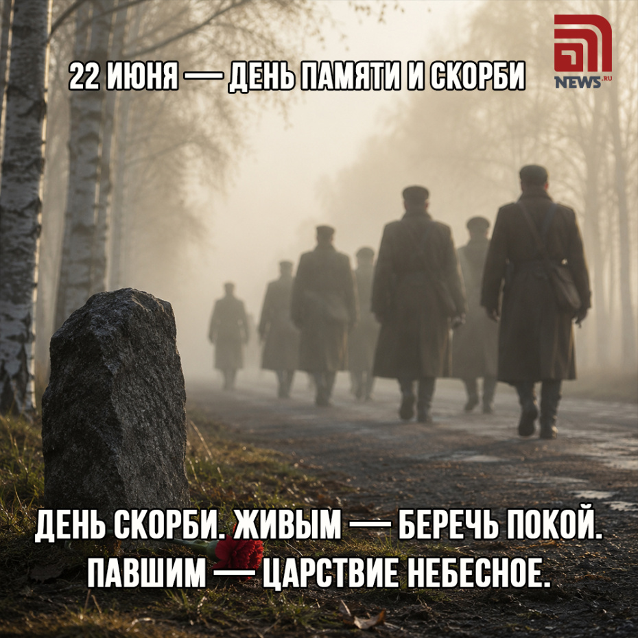 Поздравительная открытка с Днем памяти и скорби скачать бесплатно