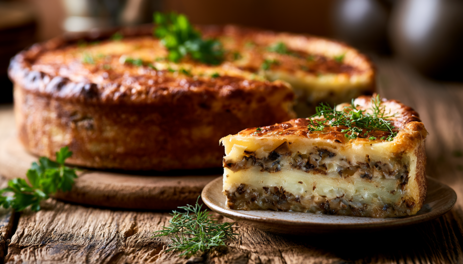 Пирог с курицей и грибами: рецепт