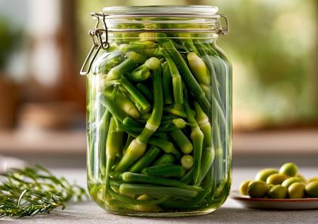 Чесночные стрелки — на вкус как оливки: на выходе 3-литровая банка маринованной вкуснятины