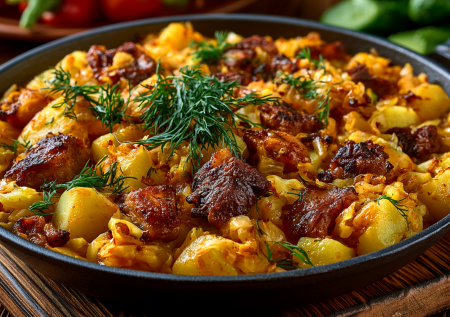 Капустняк — готовлю с мясом, картошкой и квашеной капустой: на второй день еще вкуснее